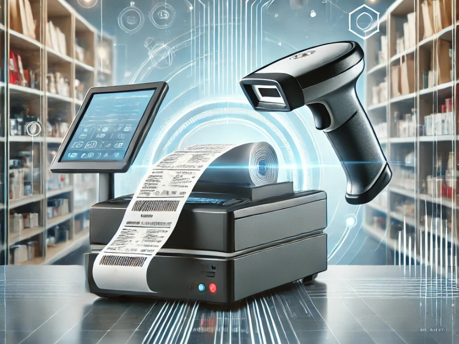 Scanner professionnel utilisé dans un environnement de commerce et de vente